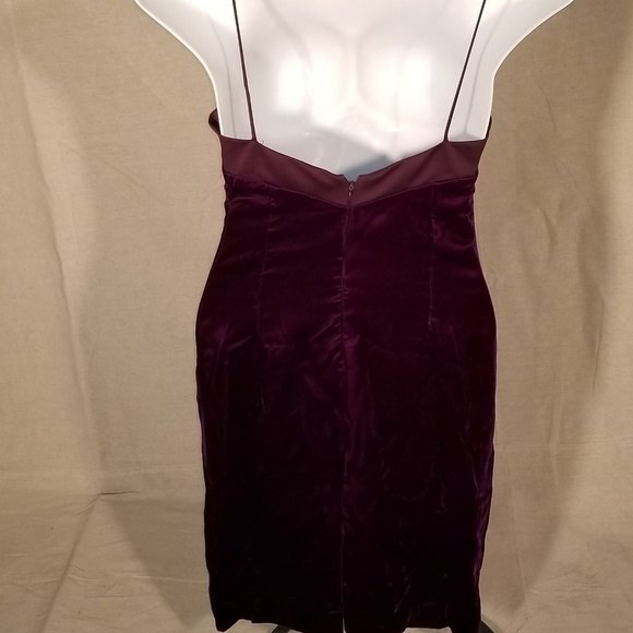 Plum Velvet Fitted Cocktail Dress - Picture 2 of 2